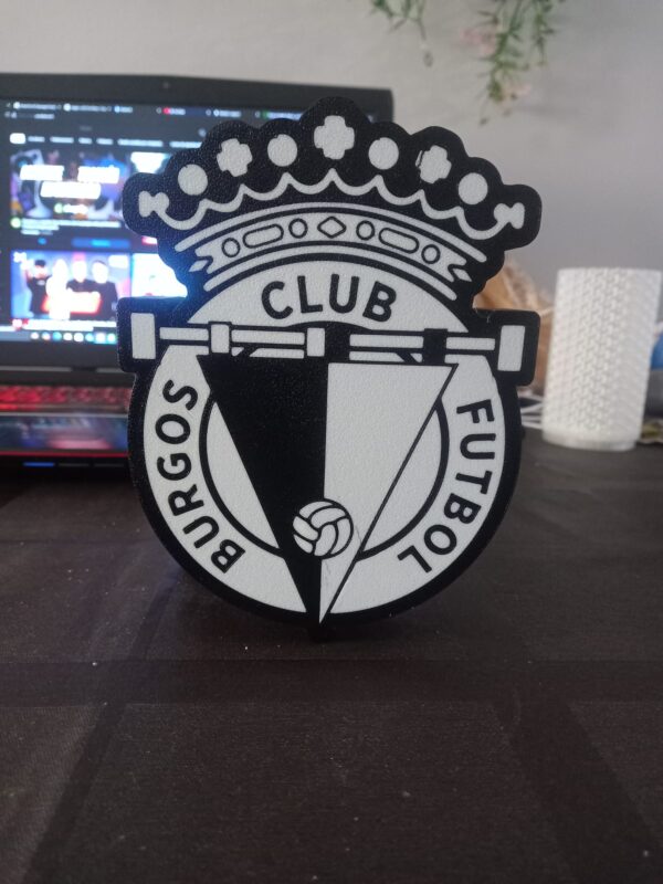cartel luminoso 3d de equipo de futbol con control remoto rgb