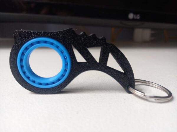 Llavero antiestrés estilo Karambit impreso en 3D, con opción de colores a elección