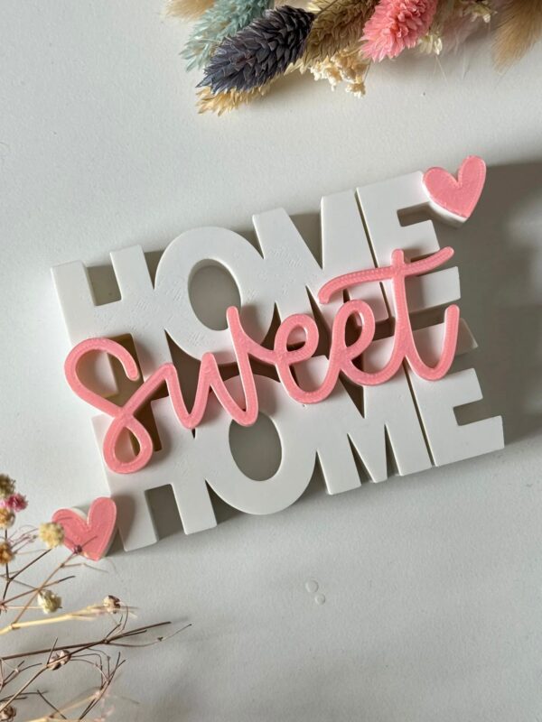 Cartel "Home Sweet Home" impreso artesanalmente en Burgos