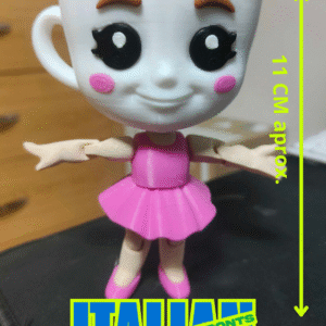 Juguete articulado Bailarina Capuchina 14 cm de altura