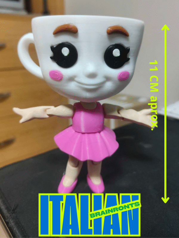 Juguete articulado Bailarina Capuchina 14 cm de altura